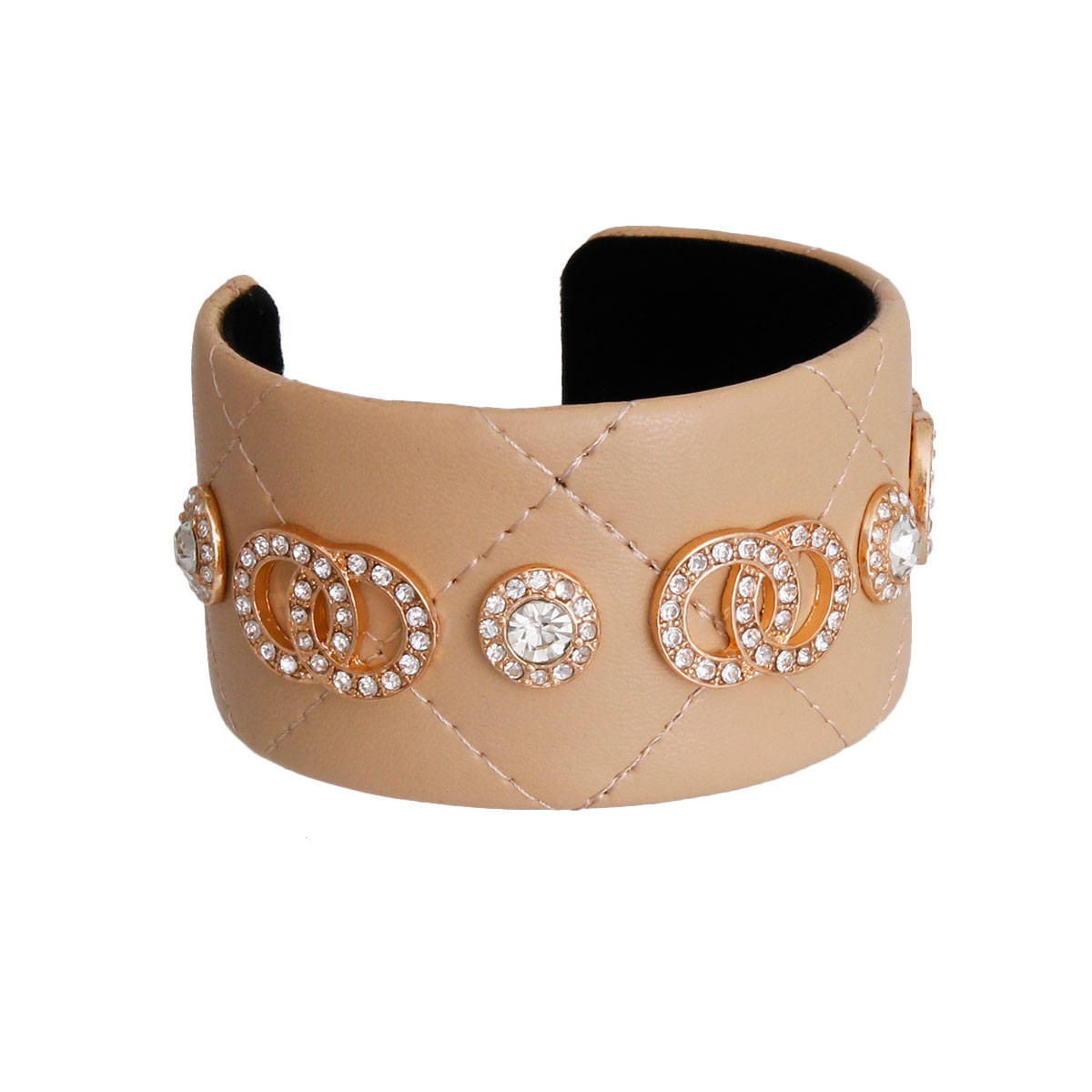 Light Brown Quilted Designer Cuff