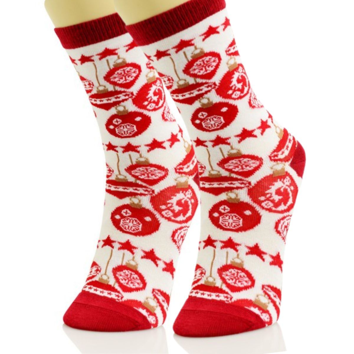 Xmas Ornament Crew Socks 3 Pcs